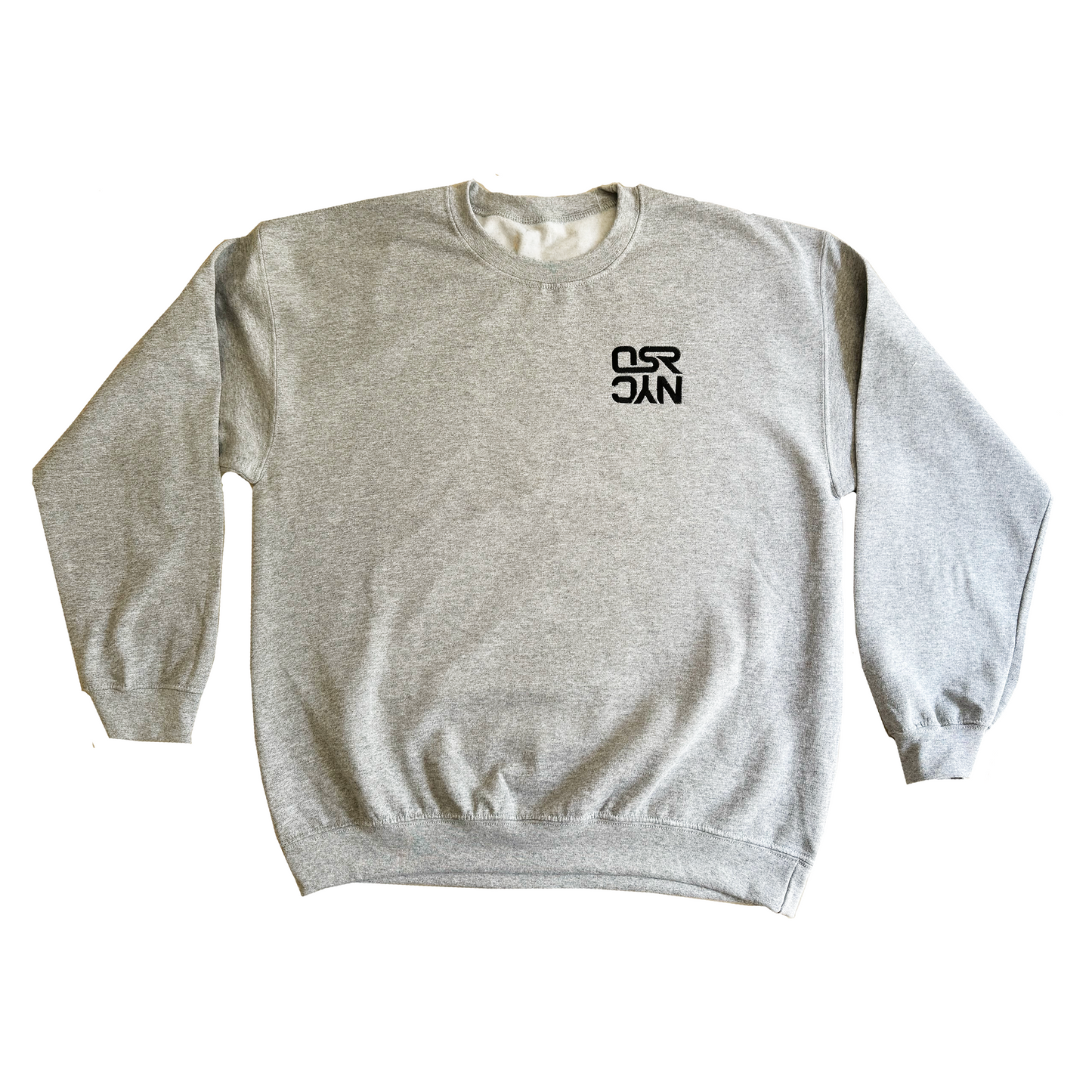 Grey Embroidered OSR NYC Crew Neck Sweatshirt