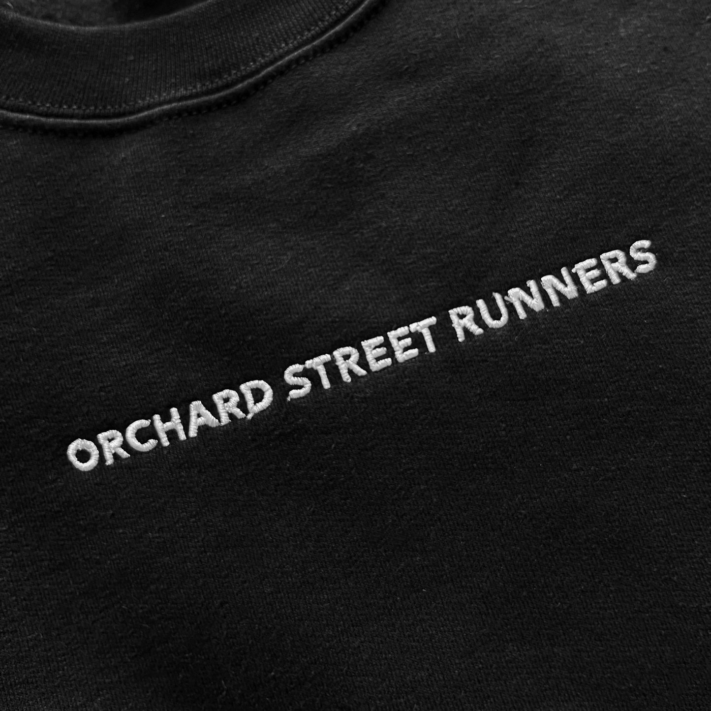 Embroidered 'ORCHARD STREET RUNNERS' Crew Neck Sweatshirt