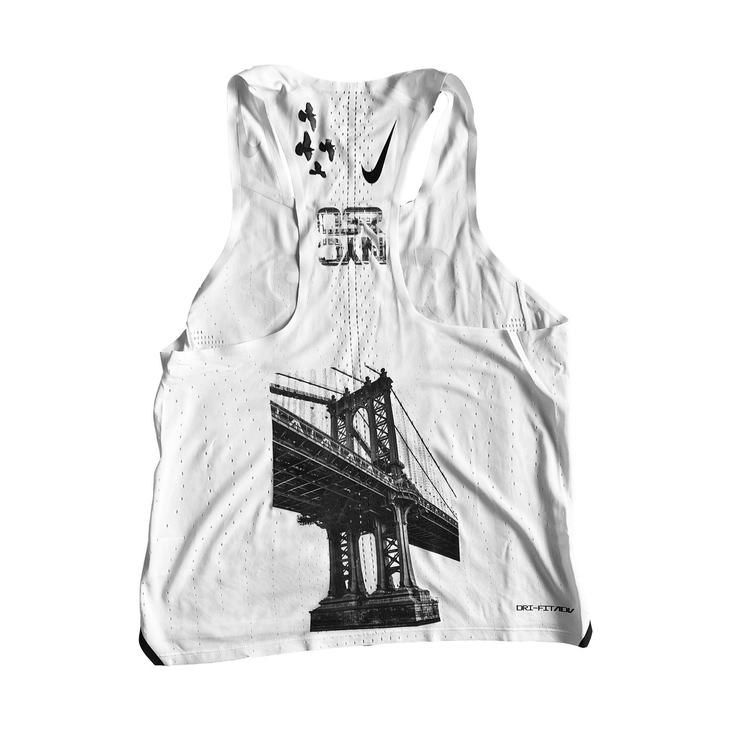 NYC - Architectural Series Tank -Mannhattan Bridge. White Tank