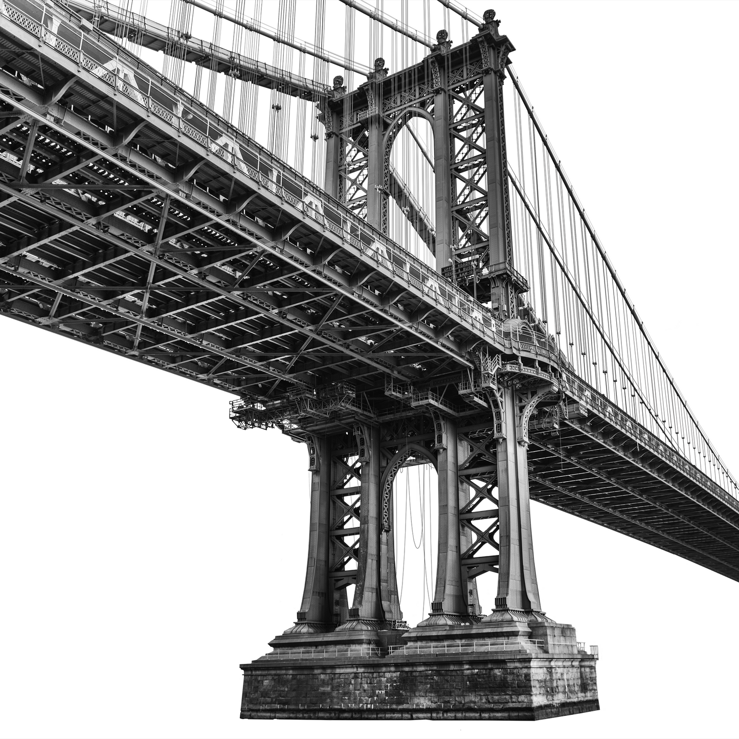 NYC - Architectural Series Tank -Mannhattan Bridge. White Tank